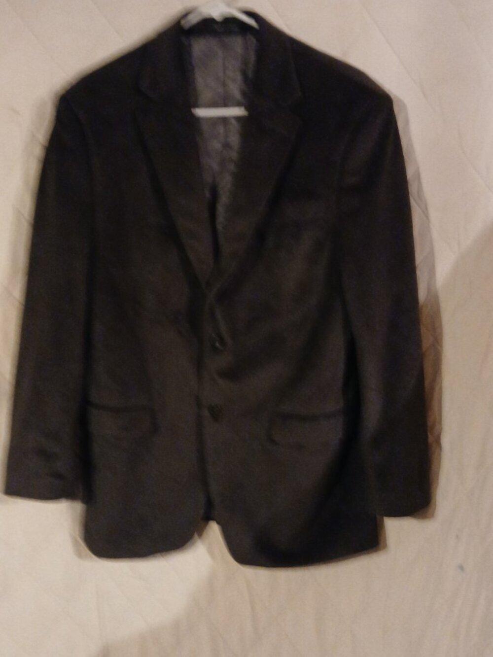 Vintage Style Chaps Sports Jacket /Suit Jacket Dark Gray Crushed Velvet szlarge